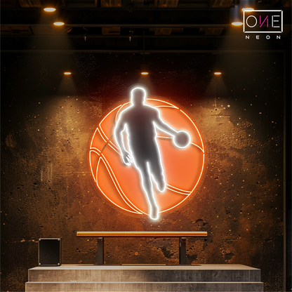 Enseigne néon LED Basket-ball