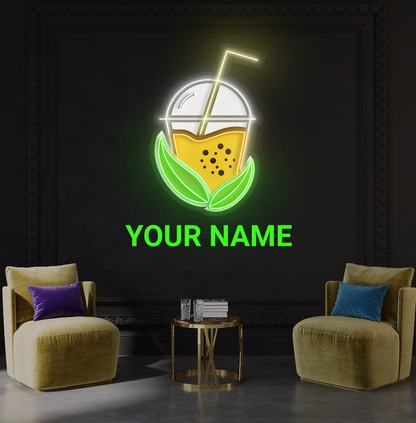Enseigne lumineuse LED Boba Tea