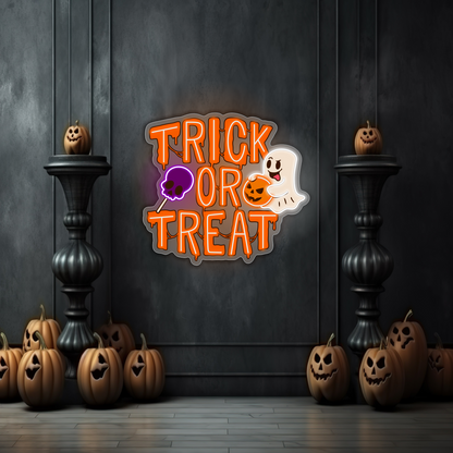 Enseigne LED Néon "Joyeux Halloween"