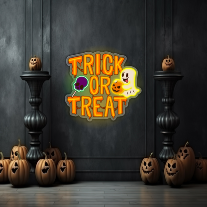 Enseigne LED Néon "Joyeux Halloween"