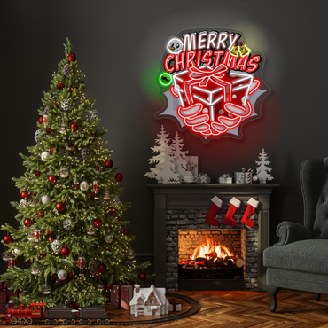 Enseigne lumineuse LED néon « Joyeux Noël »