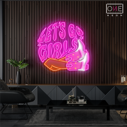 Enseigne néon LED "Let's Go Girls"