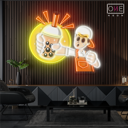 Enseigne néon LED Boba Sip & Shine