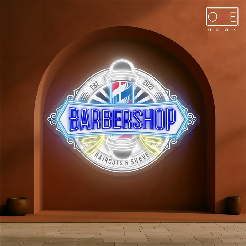 Enseigne Néon LED "Pole Barbershop Artwork"