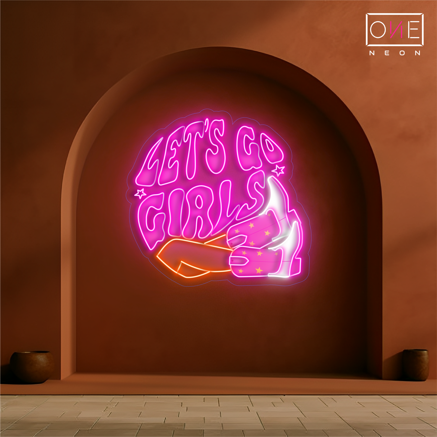 Enseigne néon LED "Let's Go Girls"