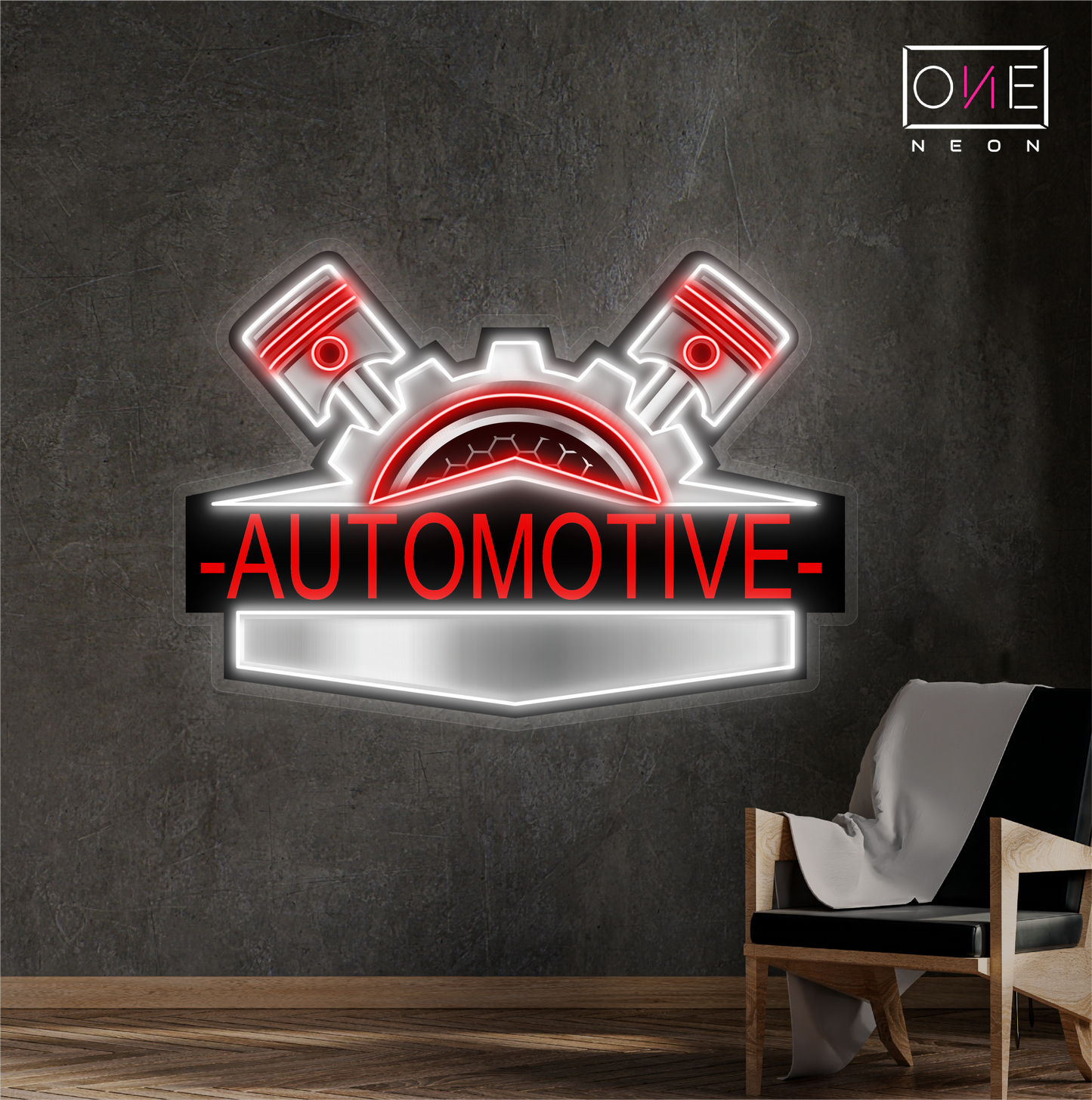 Enseigne néon LED décorative Power Pistons