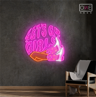 Enseigne néon LED "Let's Go Girls"