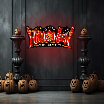 Enseigne néon LED Joyeux Halloween