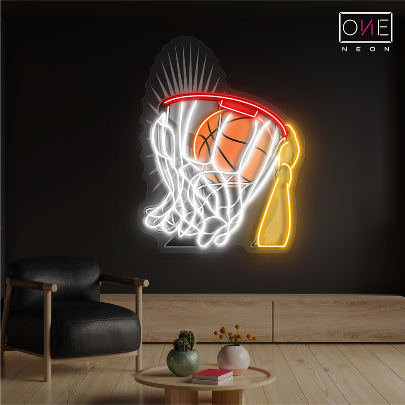 Gloire au Dunk - Enseigne Néon LED Artwork Basketball