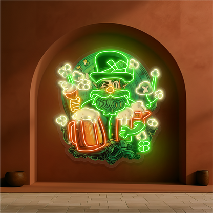 Enseigne Néon LED "Breuvage du Lutin Chanceux"