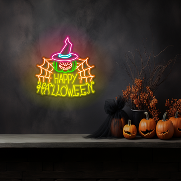 Enseigne néon LED Joyeux Halloween