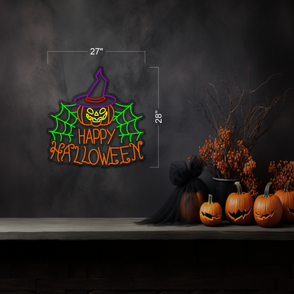Enseigne néon LED Joyeux Halloween