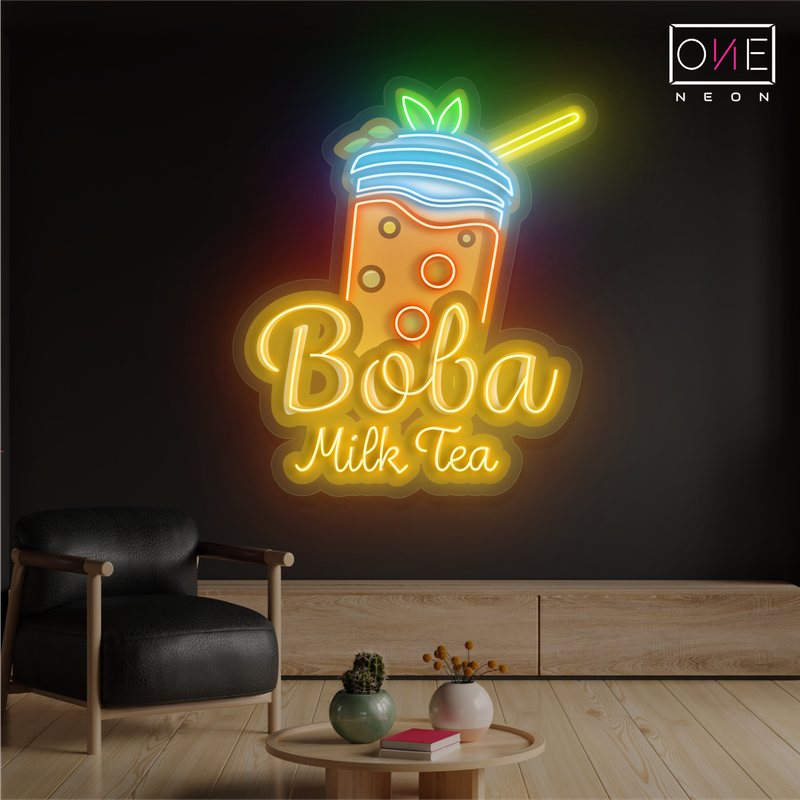 Enseigne néon LED Boba Milk Tea