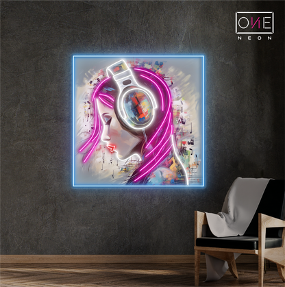 Enseigne au néon LED "Neon Beats Artwork"