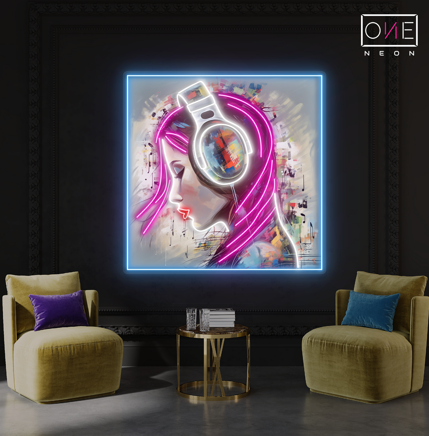Enseigne au néon LED "Neon Beats Artwork"