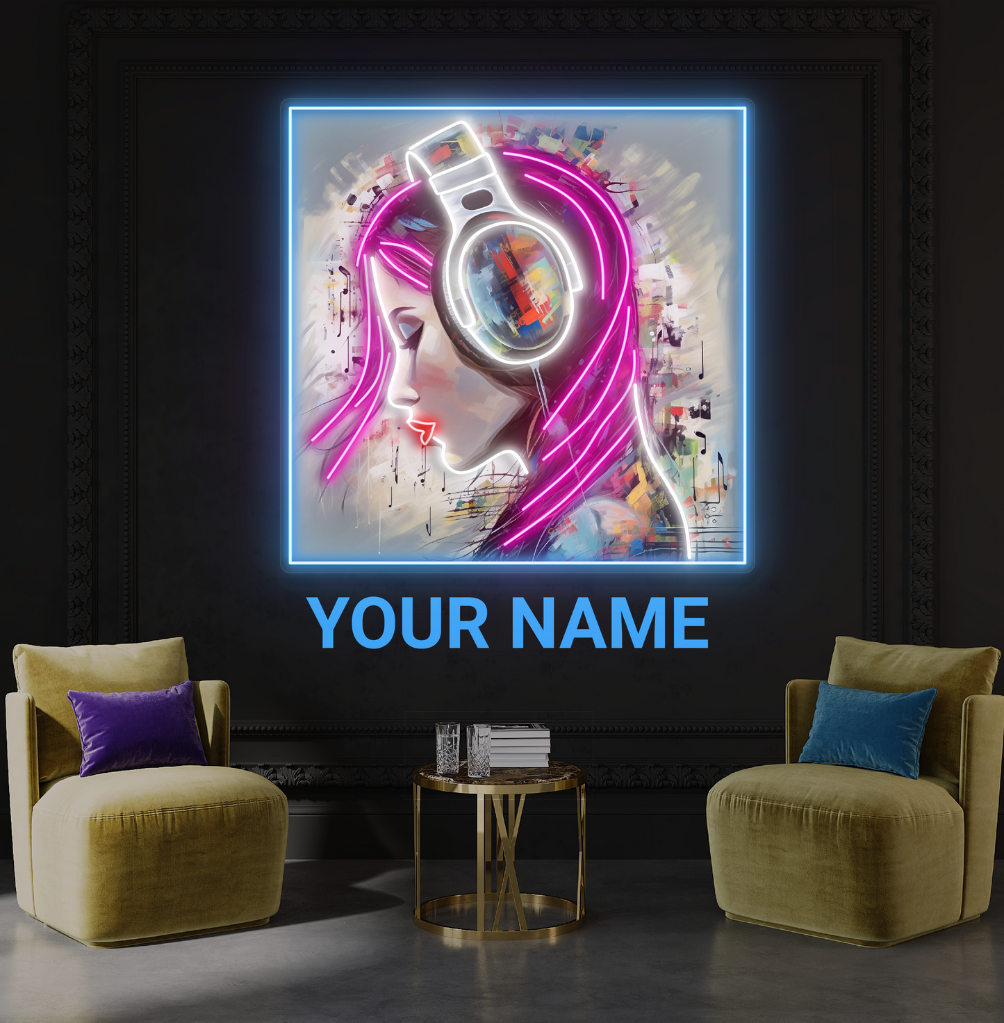 Enseigne au néon LED "Neon Beats Artwork"