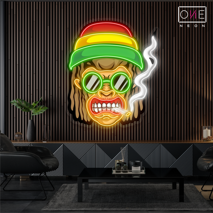 Enseigne LED Néon Décorative Rasta Vibes