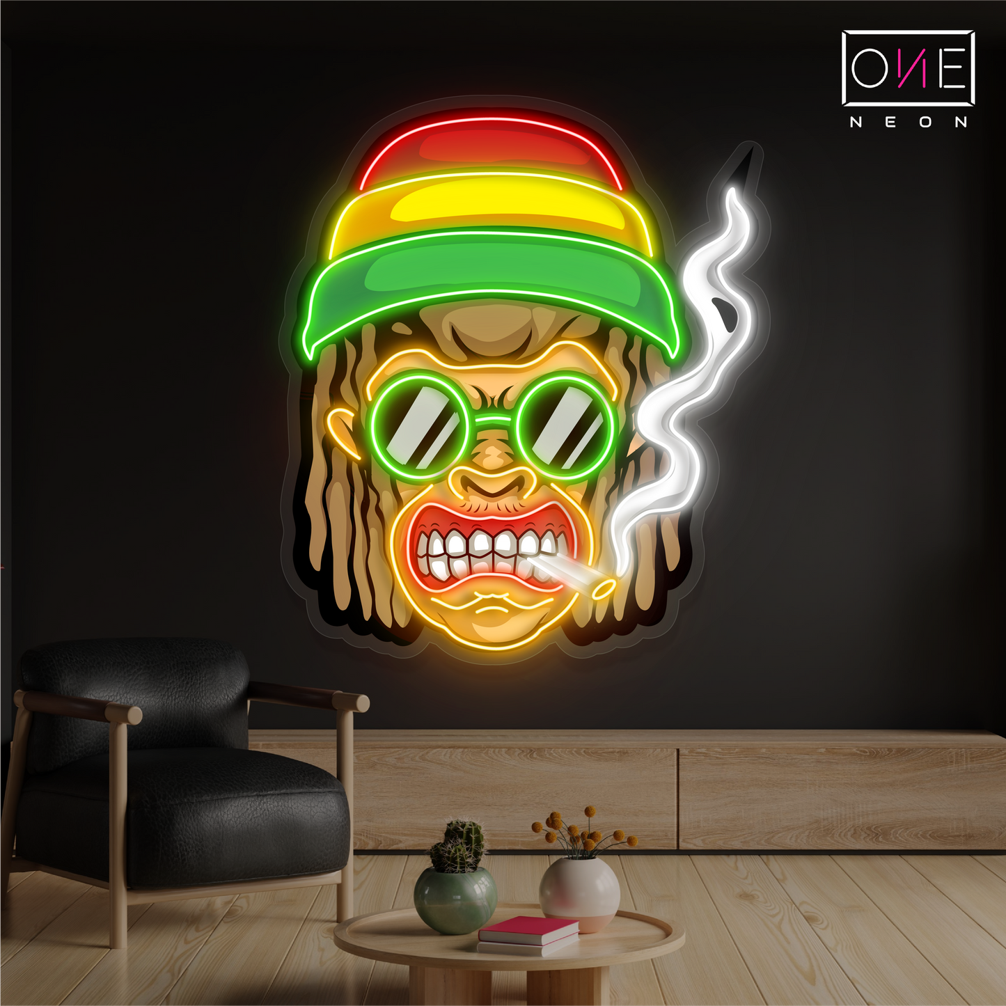 Enseigne LED Néon Décorative Rasta Vibes