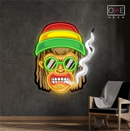 Enseigne LED Néon Décorative Rasta Vibes