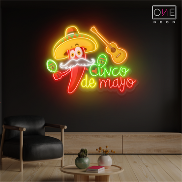 Enseigne LED néon décorative Cinqo de Mayo