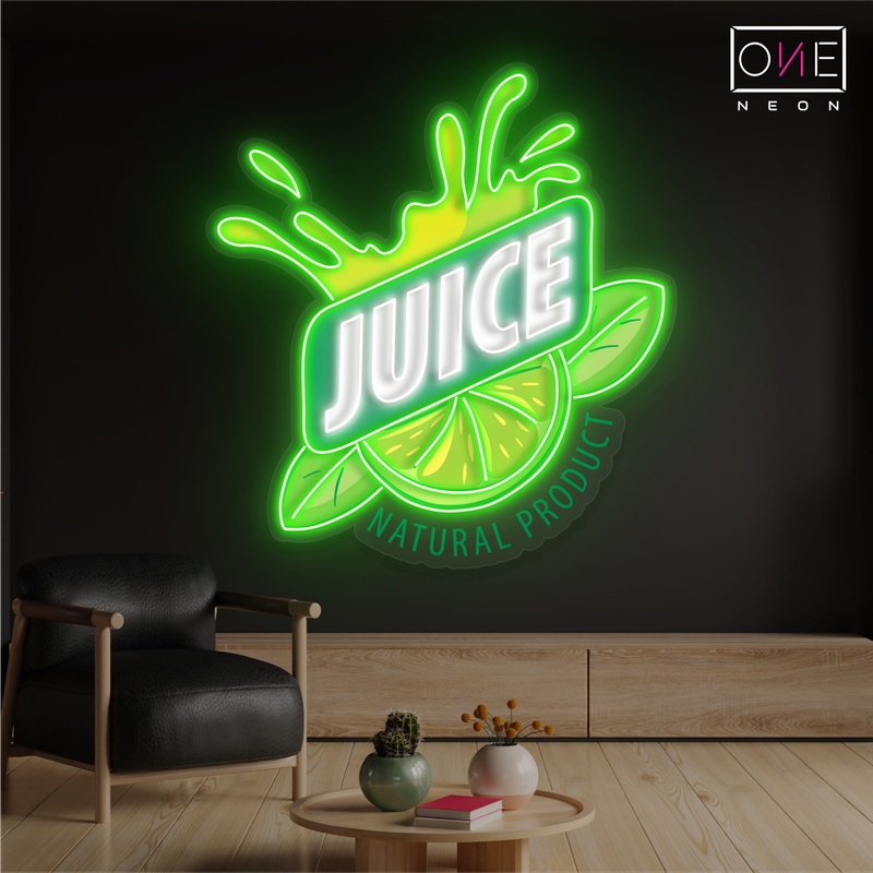 Enseigne néon LED "Lemon Juice Artwork"
