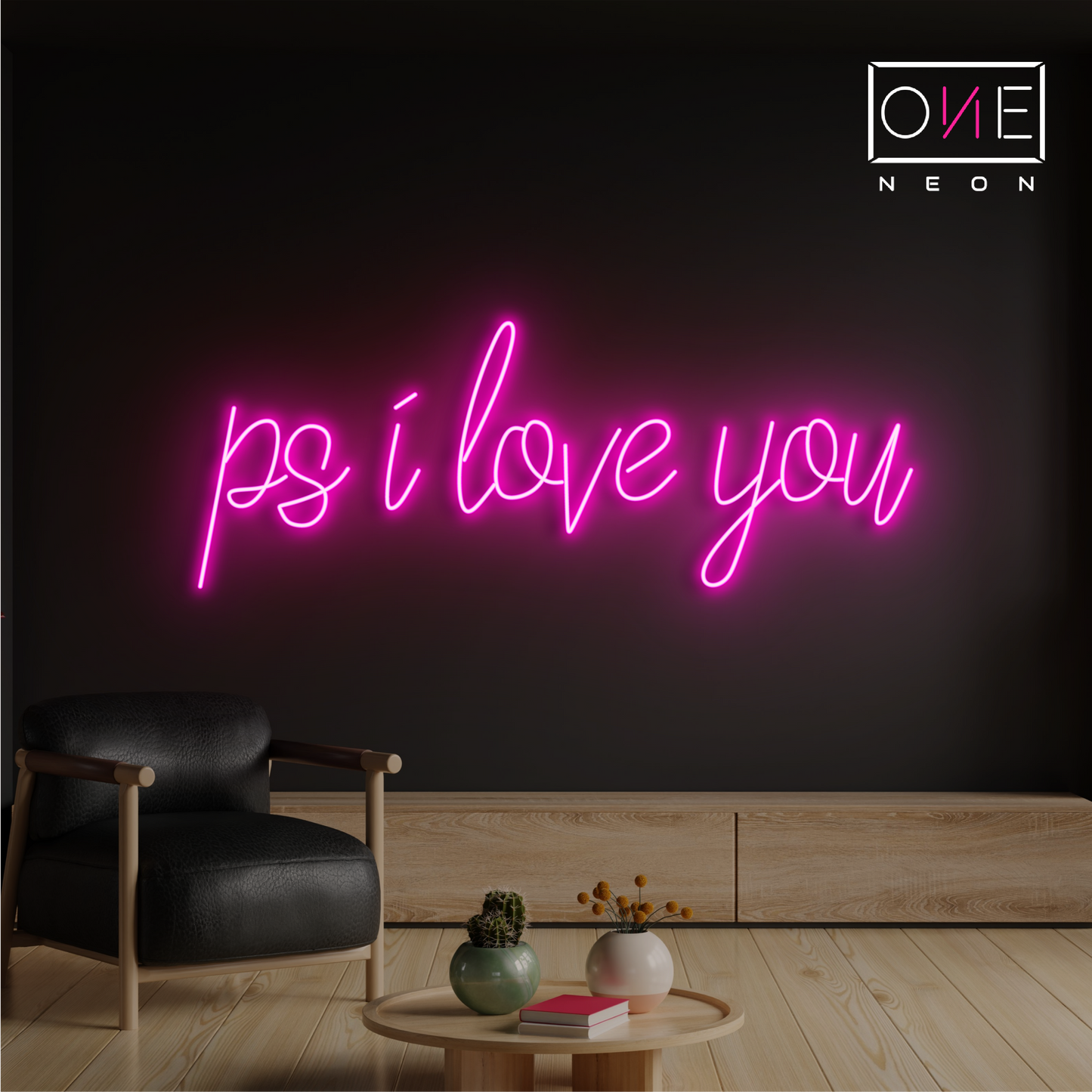 Enseigne néon LED Ps I Love You