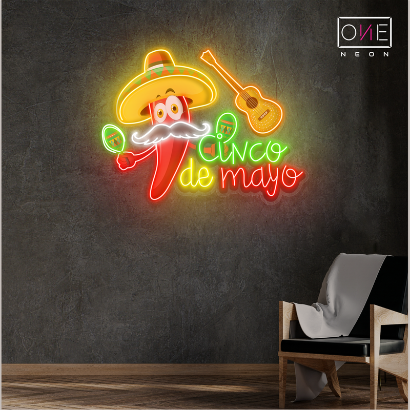 Enseigne LED néon décorative Cinqo de Mayo