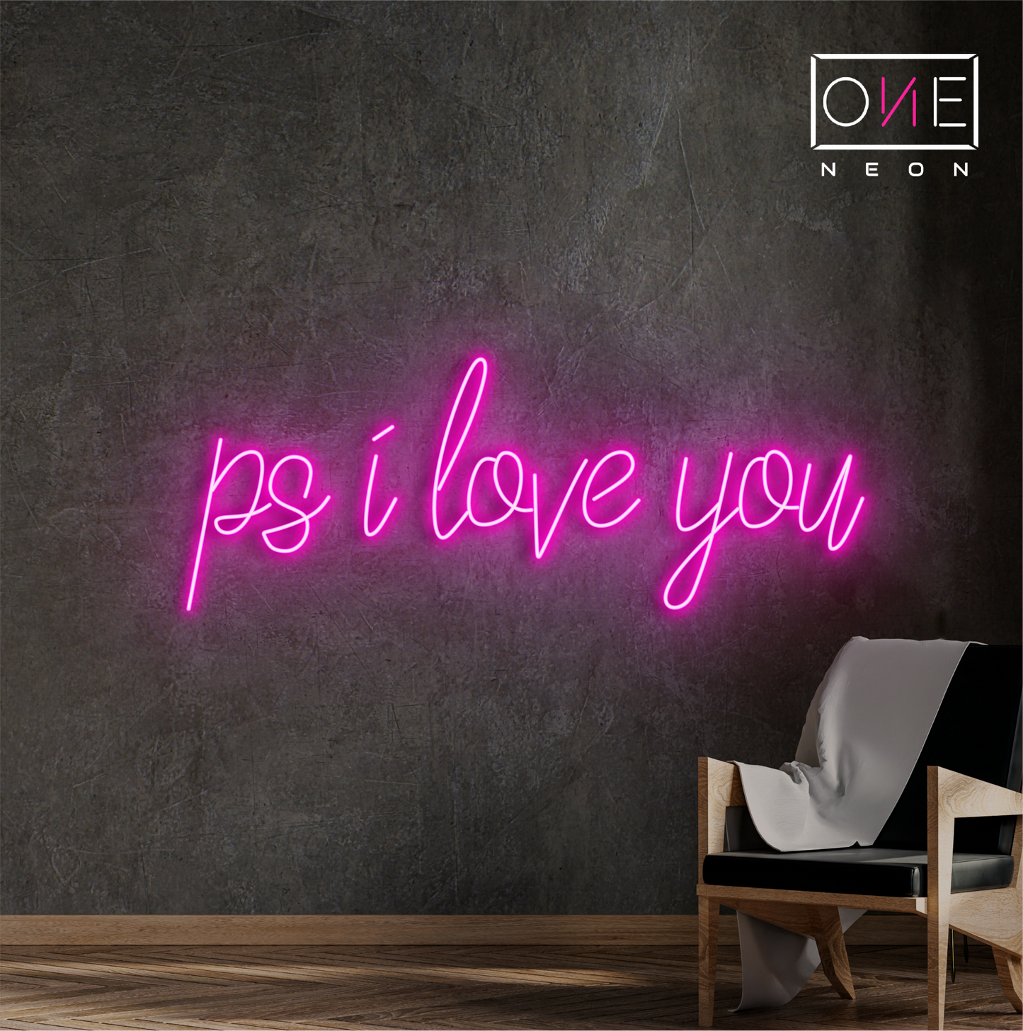 Enseigne néon LED Ps I Love You
