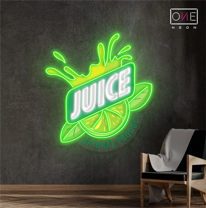 Enseigne néon LED "Lemon Juice Artwork"