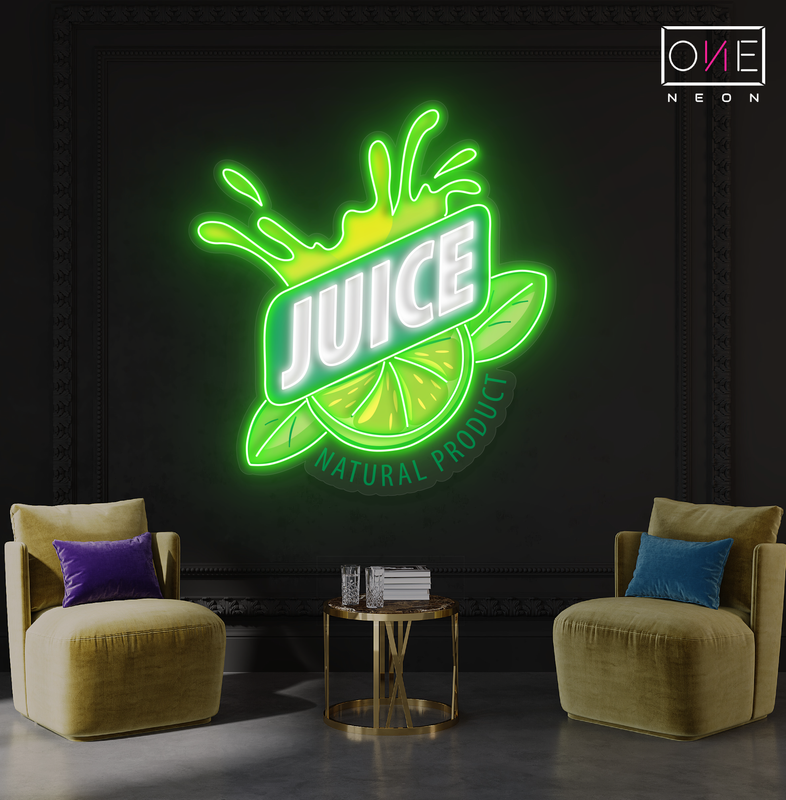 Enseigne néon LED "Lemon Juice Artwork"