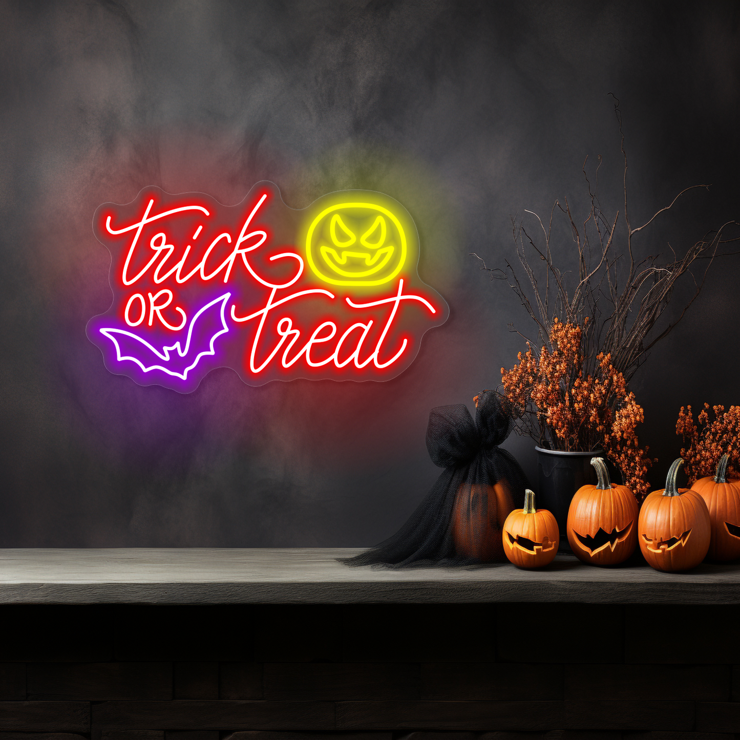 Enseigne LED Néon "Joyeux Halloween"
