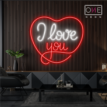 Enseigne néon LED I Love You