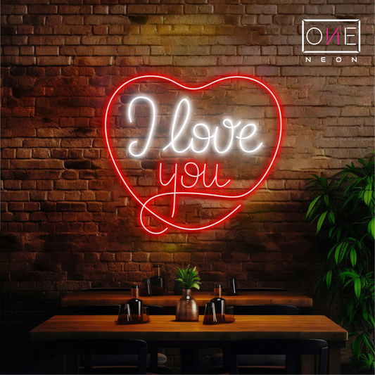 Enseigne néon LED I Love You