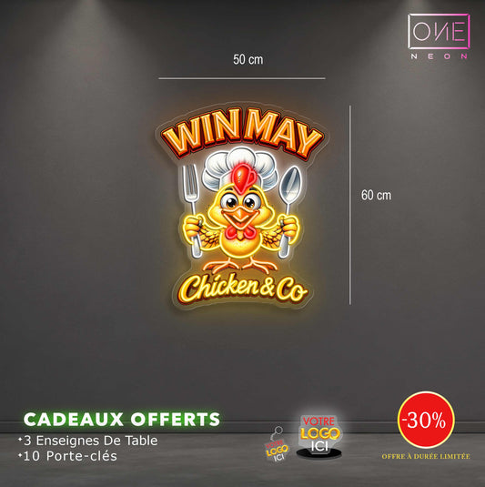 WIN MAY CHICKEN & Co | Enseigne LED Néon