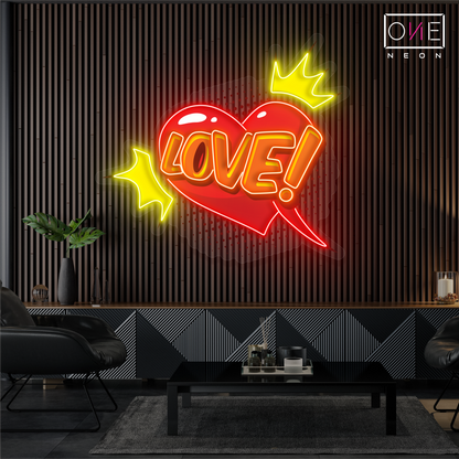 Enseigne néon LED "Amour Royal"