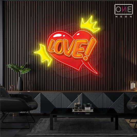 Enseigne néon LED "Amour Royal"