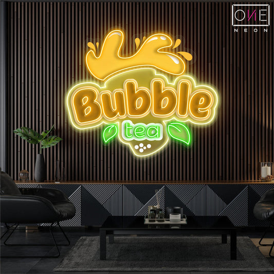 Enseigne néon LED "Bubble Tea Bliss"