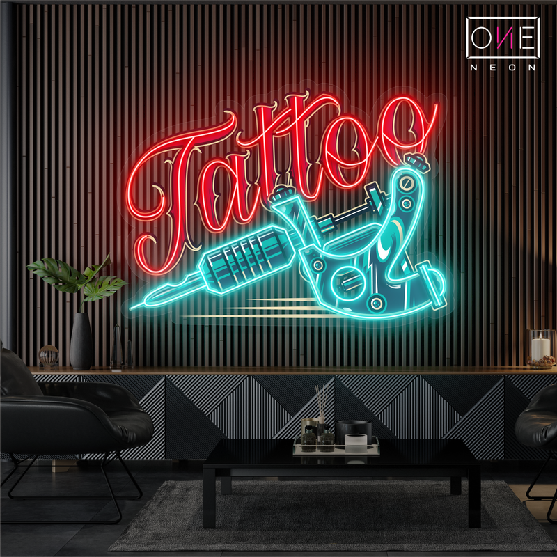 Enseigne néon LED Motif machine à tatouer