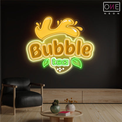 Enseigne néon LED "Bubble Tea Bliss"