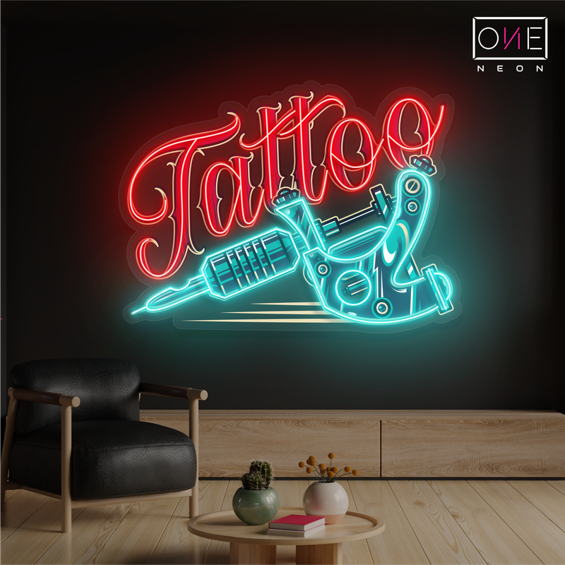 Enseigne néon LED Motif machine à tatouer