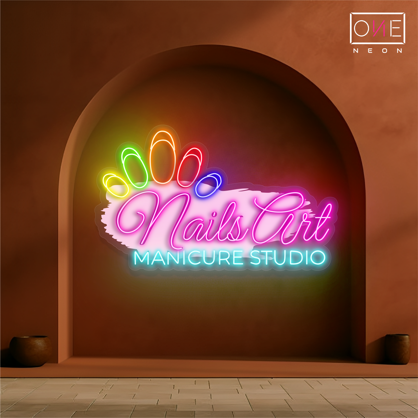 Enseigne néon LED studio de manucure et nail art