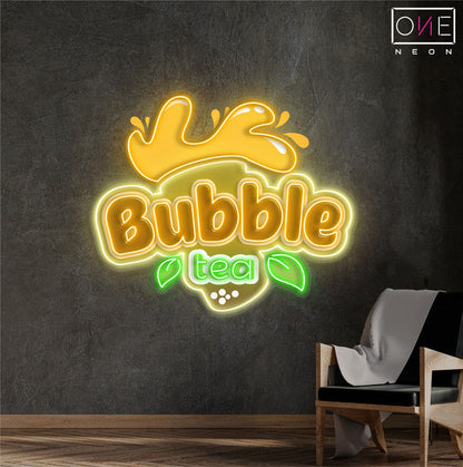 Enseigne néon LED "Bubble Tea Bliss"