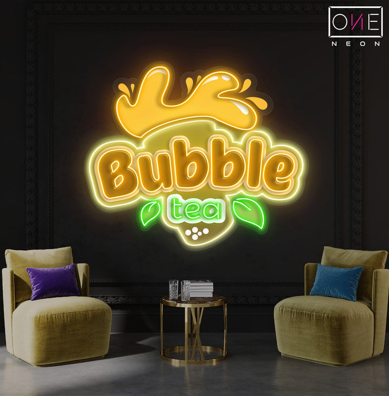 Enseigne néon LED "Bubble Tea Bliss"