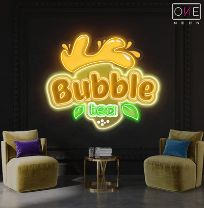 Enseigne néon LED "Bubble Tea Bliss"