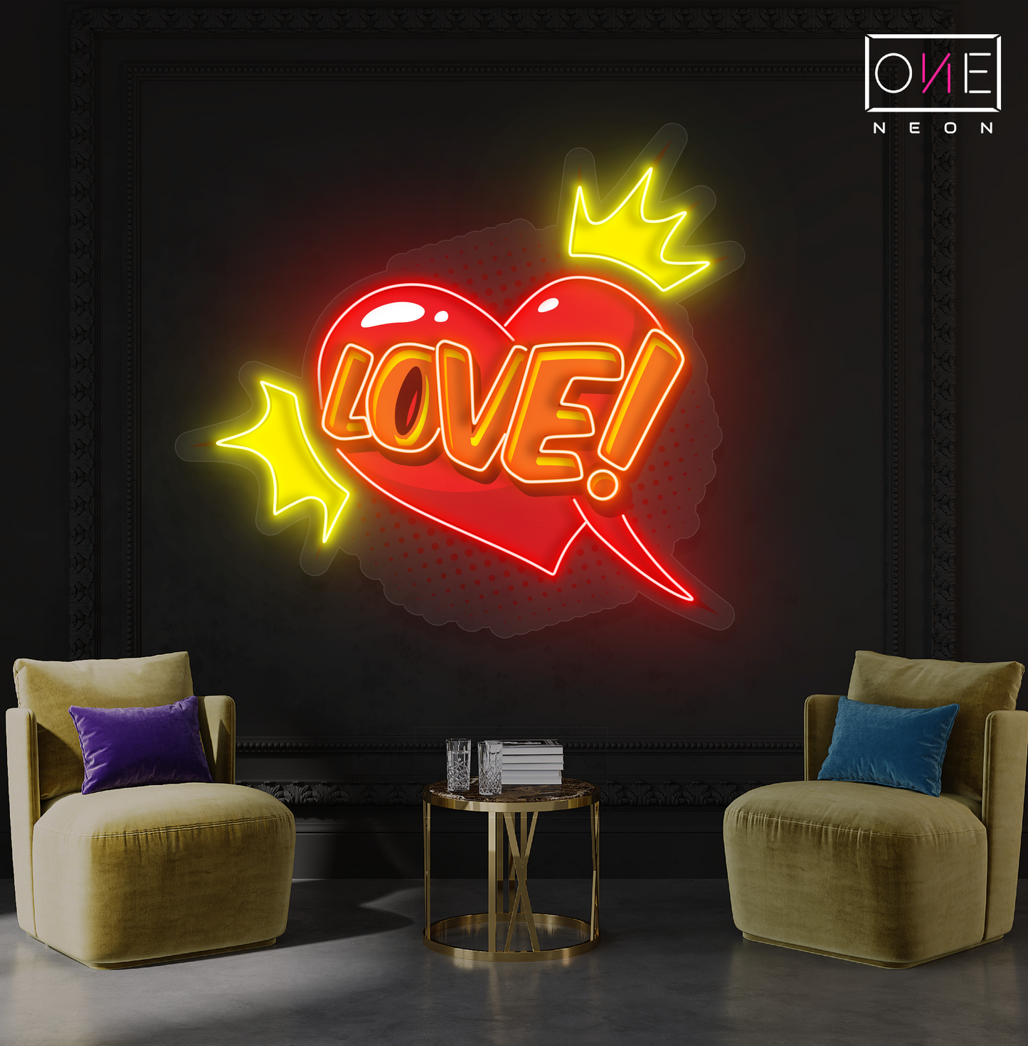 Enseigne néon LED "Amour Royal"
