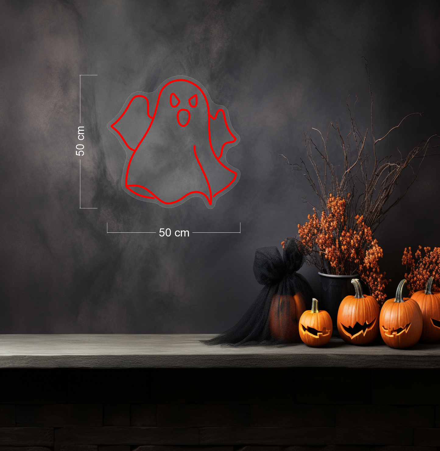 Enseigne néon LED Fantôme d'Halloween