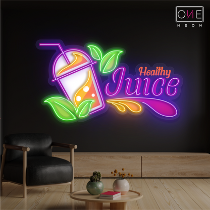 Enseigne néon LED Jus Santé Artwork