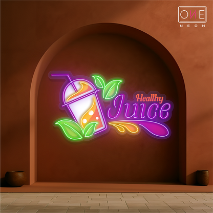 Enseigne néon LED Jus Santé Artwork