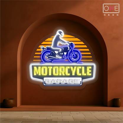 Enseigne néon LED Garage Moto