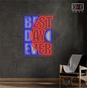 Enseigne néon LED "Best Day Ever"